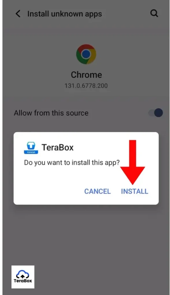 TeraBox install via apk link