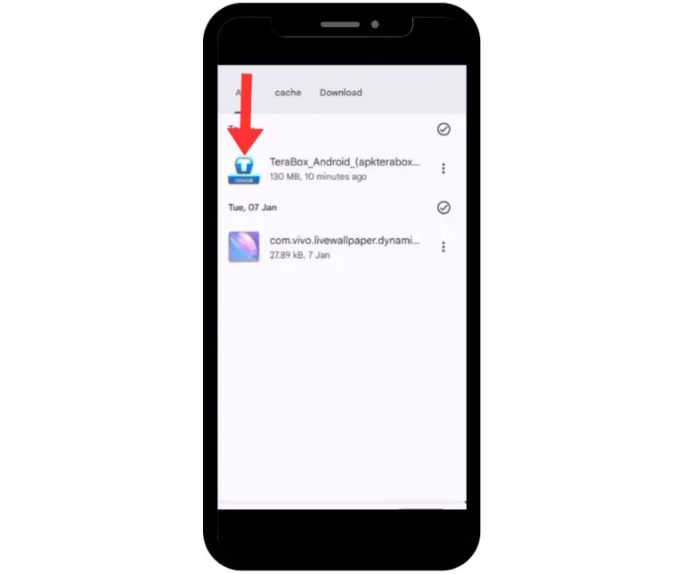 TeraBox MOD APK (v4.1.2 Premium Unlocked, No Ads 2025) 55 Select the TeraBox MOD APK file.