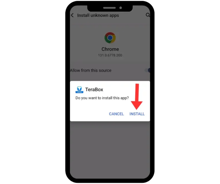 TeraBox MOD APK (v4.1.2 Premium Unlocked, No Ads 2025) 56 Click install TeraBox MOD APK safely