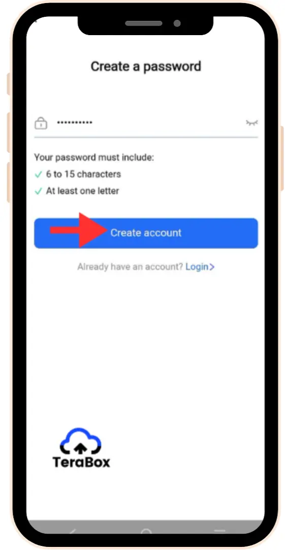 TeraBox MOD APK (v4.1.2 Premium Unlocked, No Ads 2025) 65 set your password and create account