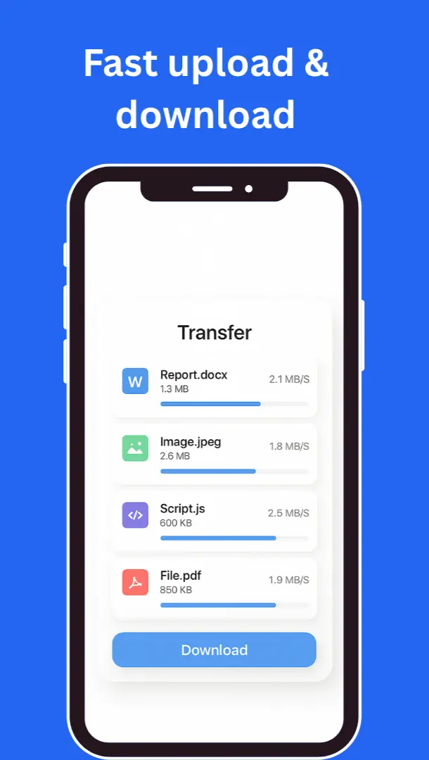 fast upload and download