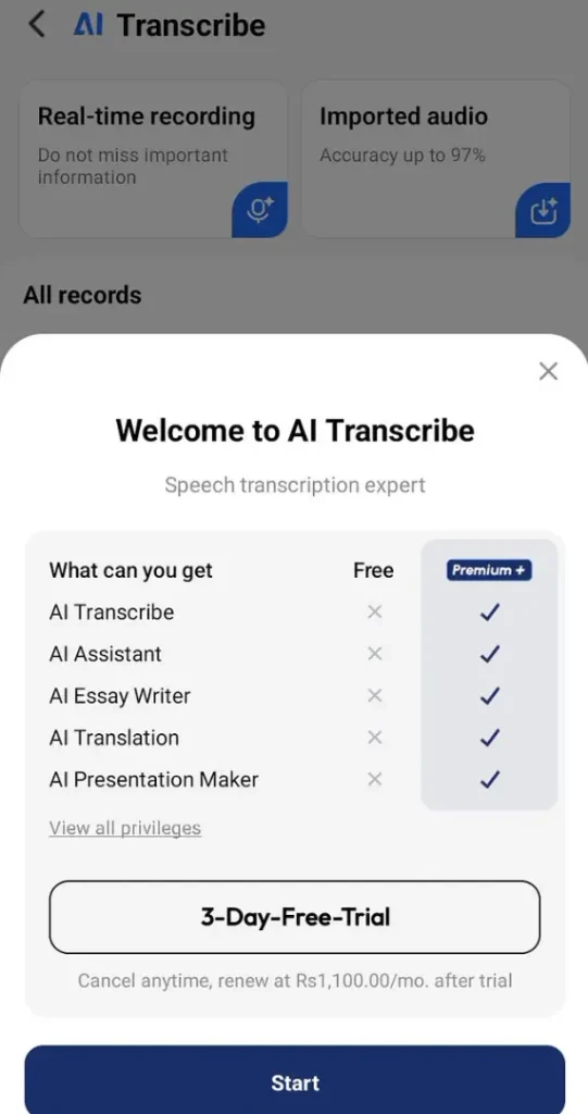 TeraBox MOD APK (v4.16.7 Premium Unlocked, No Ads 2026) 63 AI Features in TeraBox Premium Plus Android App with AI Transcribe in TeraBox MOD APK