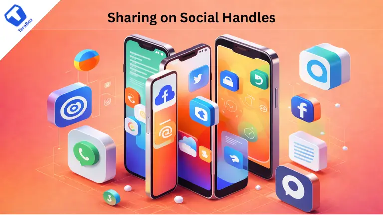 TeraBox Pro app for social media sharing