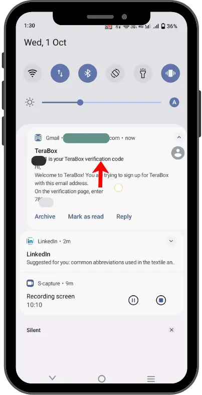 click your email for verification
