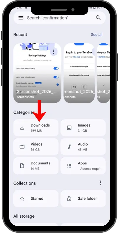 Go to Downloads in the file manager.