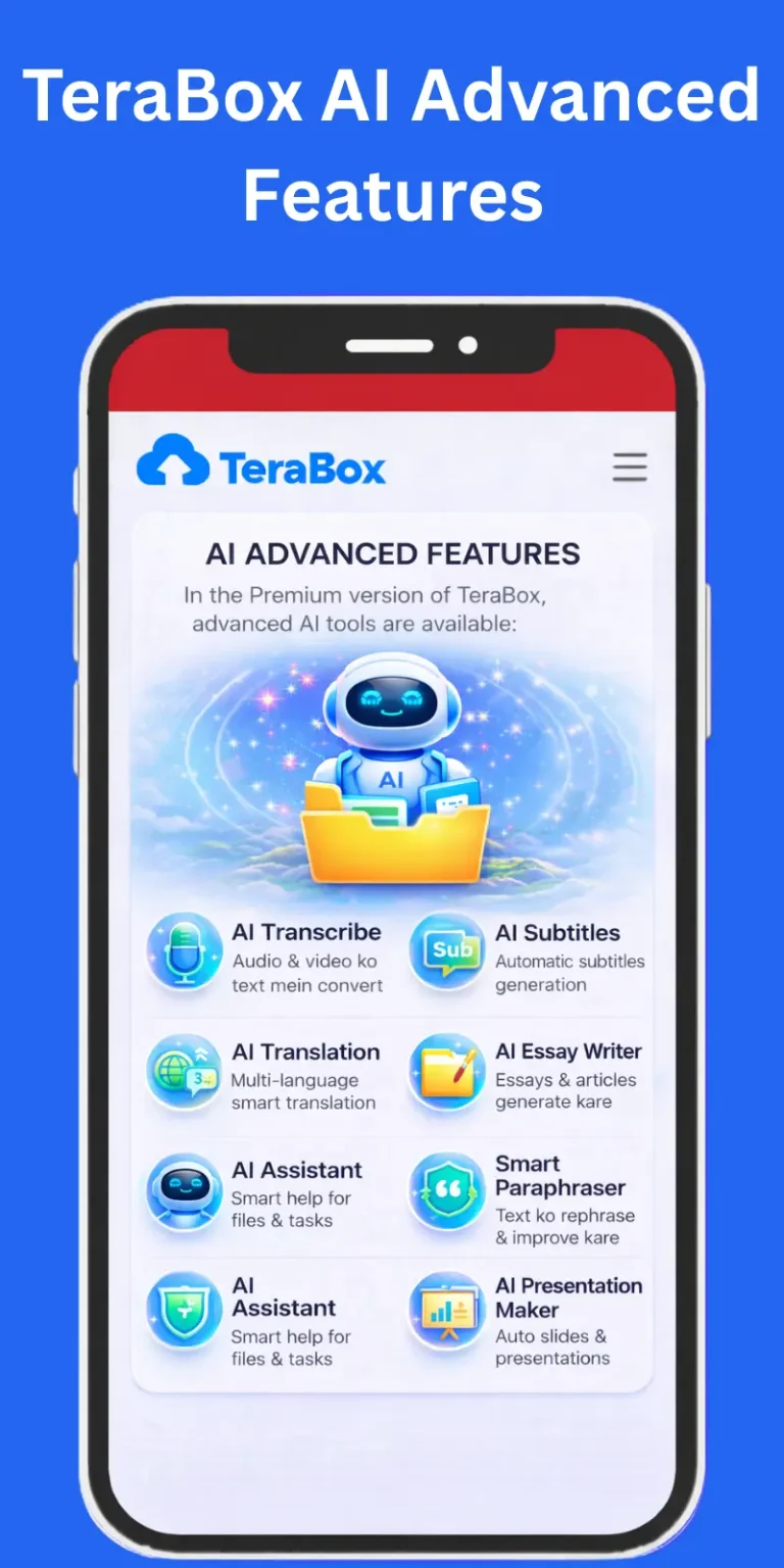 TeraBox MOD APK (v4.12.2 Premium Unlocked, No Ads 2026) 14 AI Features