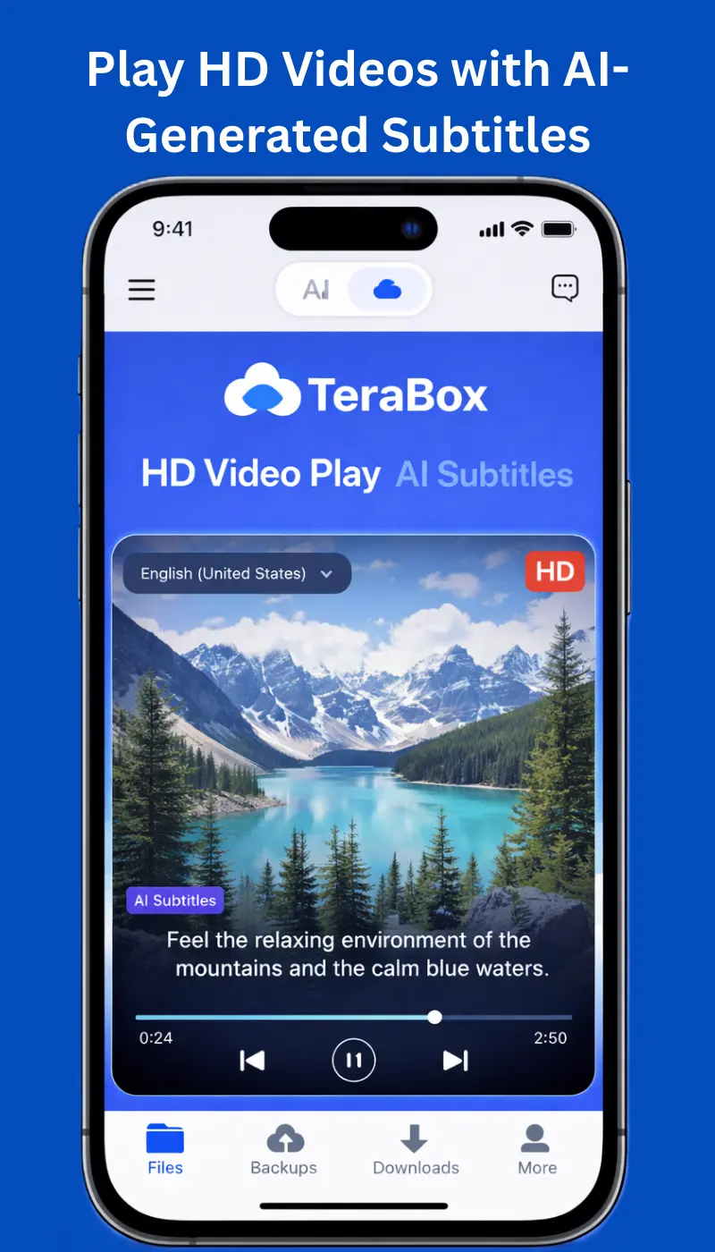 Play HD Videos with AI Generated Subtitles