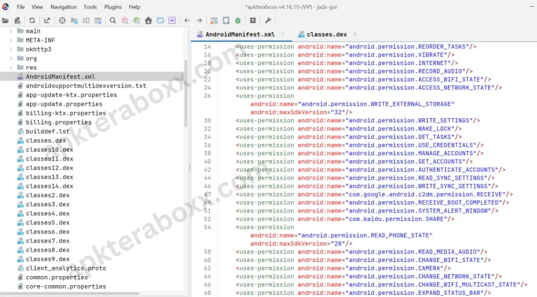 TeraBox Permission Audit via JADX-GUI Manifest Analysis