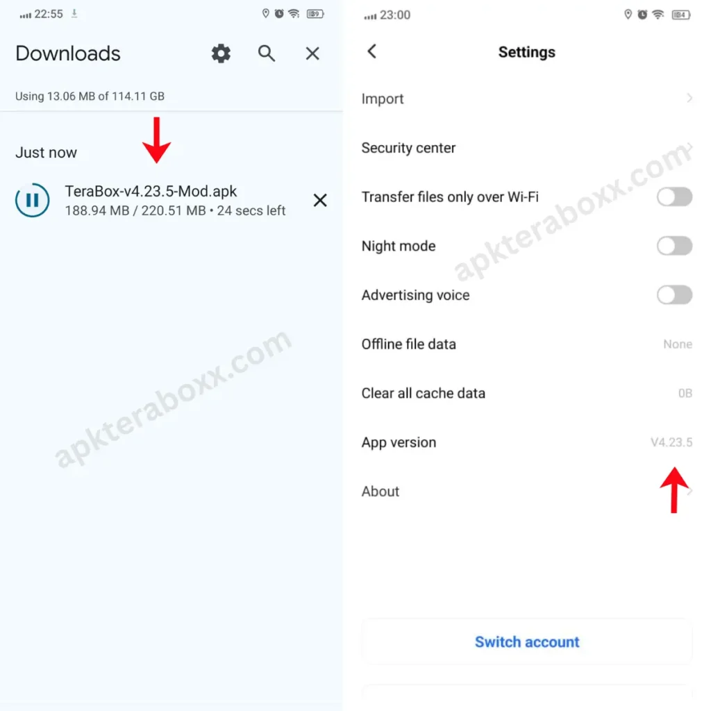 TeraBox Mod APK V4.23.5 Manual Installation and Integrity Check Proof